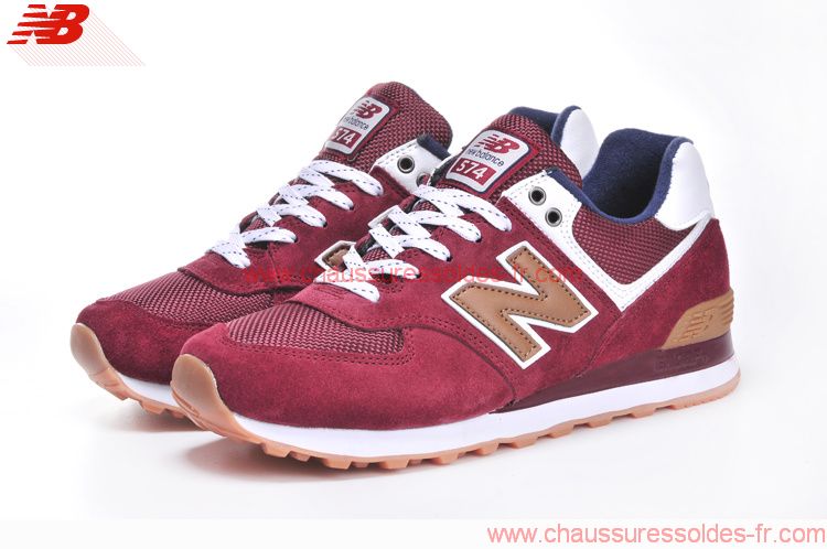 new balance 574 vin rouge blanc